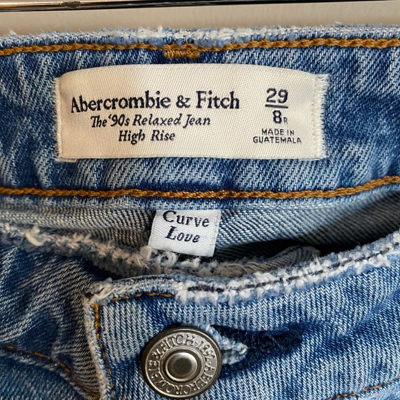 Abercrombie & Fitch 90s Relaxed High Rise Curve Love Jeans Size 29 - Picture 7 of 14
